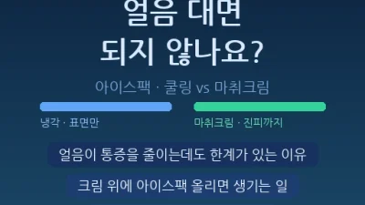 타투 아플 때 얼음 대면 되지 않나요? – 아이스팩·쿨링과 마취크림, 실제로 뭐가 다른지