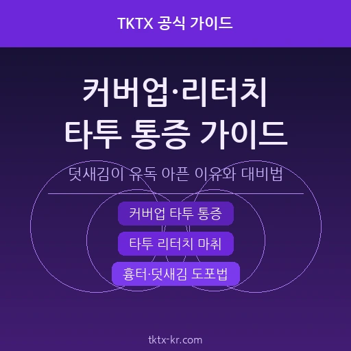 커버업 타투·리터치 마취크림 완벽 가이드 – 덧새김이 유독 아픈 이유와 통증 줄이는 준비법
