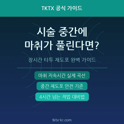 장시간 타투 마취크림 재도포 완벽 가이드 – 시술 중간에 마취 풀릴 때 대처법과 안전 기준